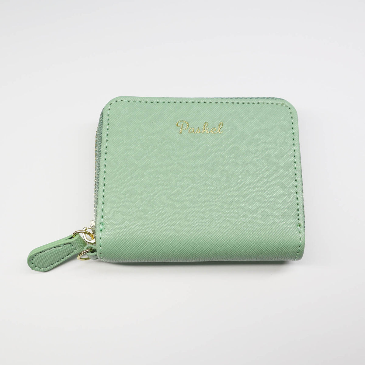 パスケル】大人の為の防犯ブザー ミントグリーン 金具ゴールド色 愛知